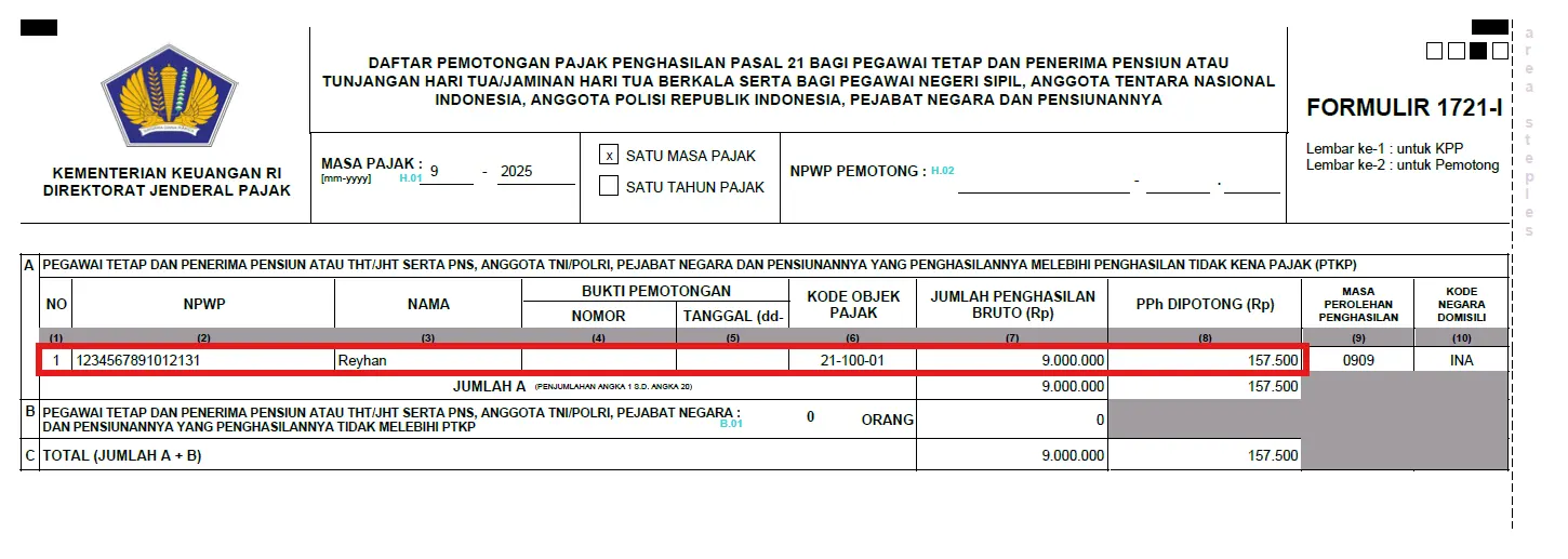 Catat gaji PPh 21 & SPT